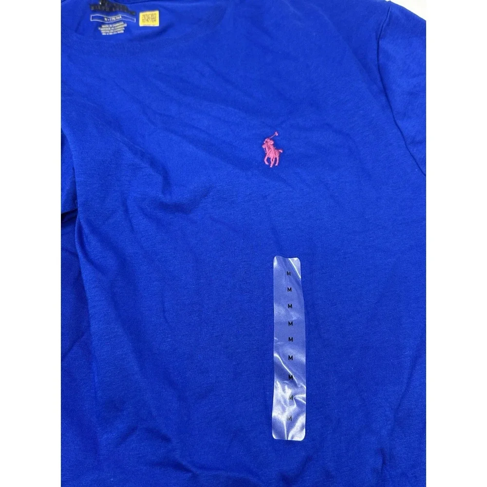 NEW Polo Ralph Lauren Men's T-Shirt Sz M Crew Neck Short Sleeve Blue Y8